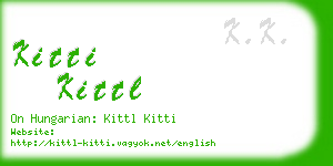 kitti kittl business card